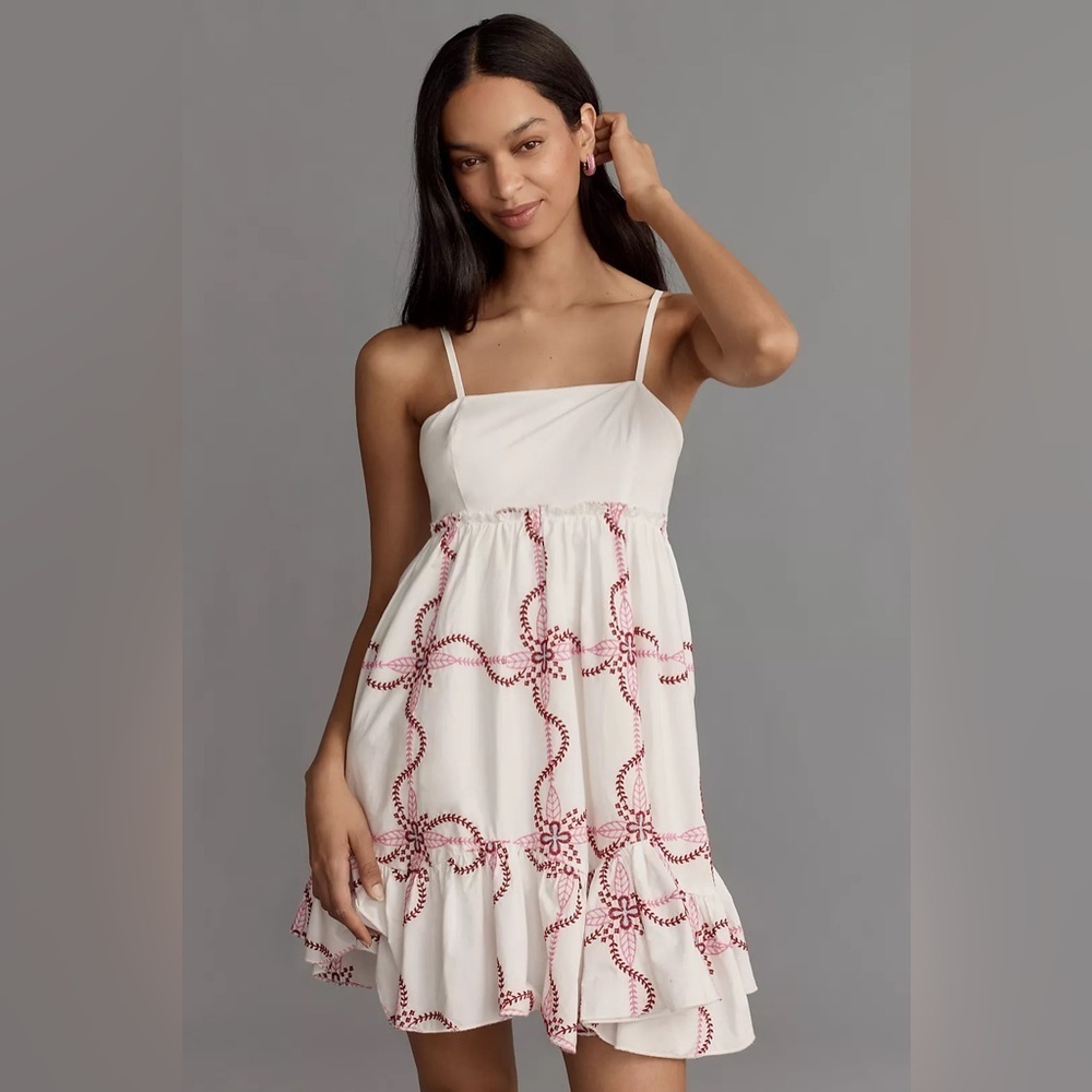 NWT! By Anthropologie Sleeveless Babydoll Mini Dress - Size Large 🔮